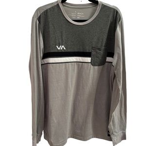 MENS RVCA LONG SLEEVE POCKET TEE